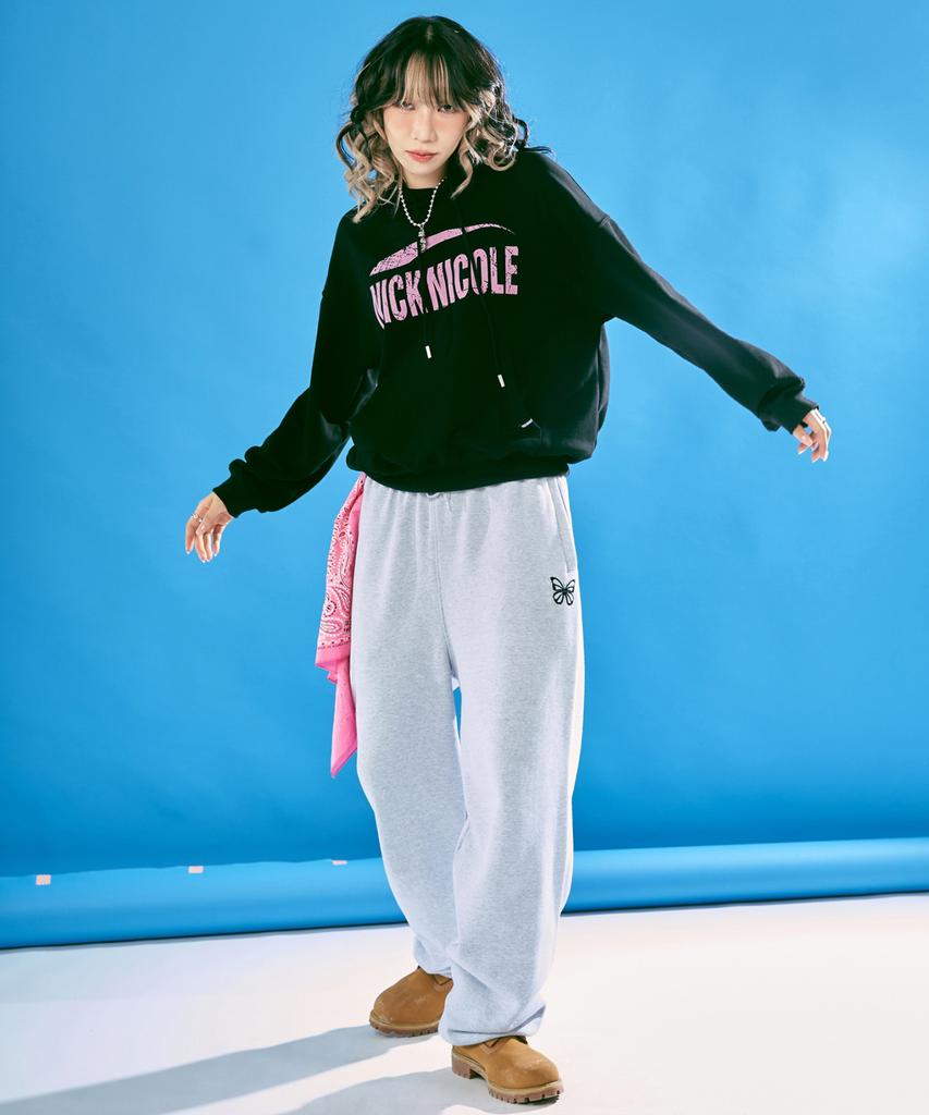 Nigaennikol Butterfly Wide Quality Pants_Gray