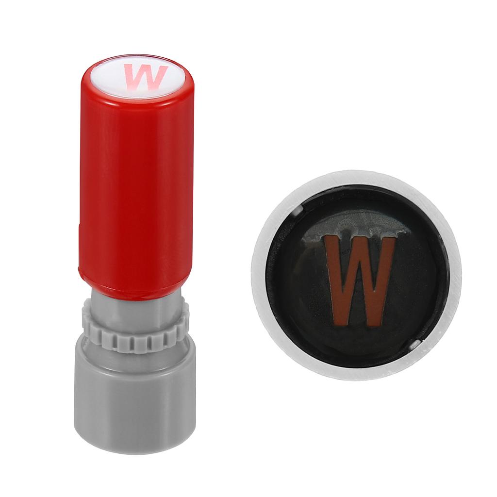 Abeceda Písmena Kulaté Razítko Dětské Dárky Hračky Samobarvicí Deska pro Scrapbooking Podložky s Barvou Razítkovací Blok do Třídy Červená 7mm