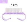 Colorful Soft Nail Cleaning Brushes Dense Bristles Ergonomic Non-Slip Handle for Daily Hand Foot Nail Care