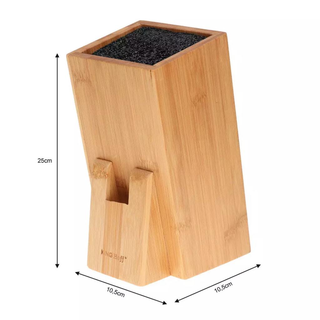 BAMBOO KNIFE BLOCK STAND KINGHOFF KH-1558