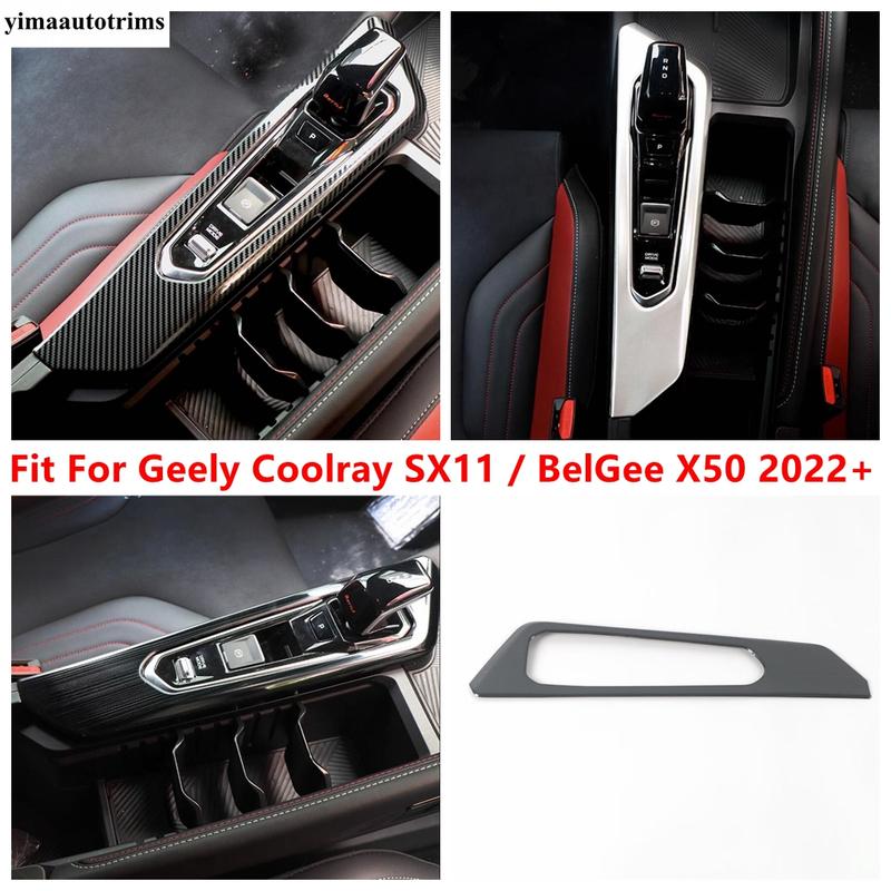 Car Center Console Gear Shift Panel Auto P Button Cover Trim For Geely Coolray SX11 / BelGee X50 Interior Accessories
