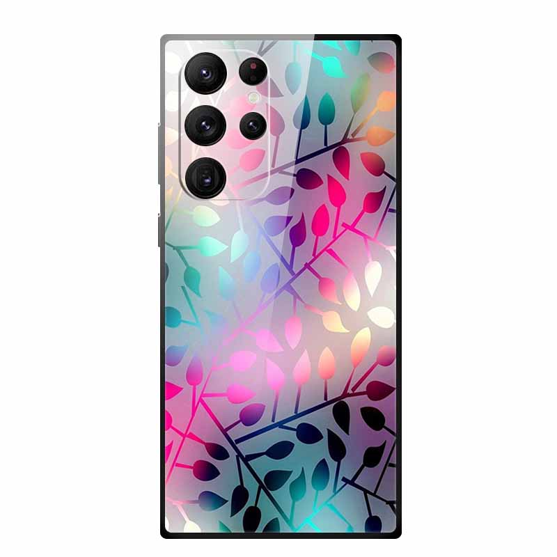 Gehärtetes Glas Case Für Samsung Galaxy S25 Ultra Case S 25 Ultra Hartes Rückseiten Cover Weicher Stoßfänger Für Samsung S23 S22 S24 Ultra Case