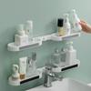Traceless No-Drill Suction Cup Soap Dish and Bathroom/Kitchen Storage Rack.