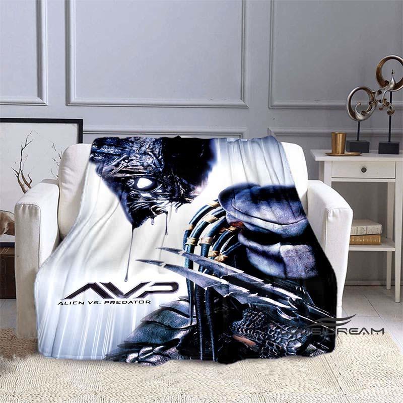 Alien Vs. Predator Printed Blanket Warm and Beautiful Flannel Soft and Comfortable Home Travel Bed Blanket Birthday Gift