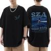 Rapper Sza Muziek Album SOS T-shirts Mannen Vrouwen Hip Hop Harajuku T-shirt Oversized Casual Katoen