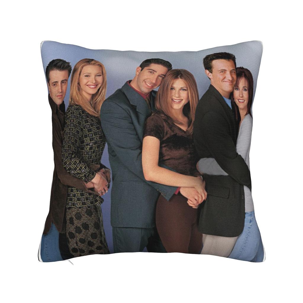 Friends Poster Pillowcase Printing Polyester Cushion Cover Decorations Tv Show Pillow Case Cover Home Zipper 45X45Cm