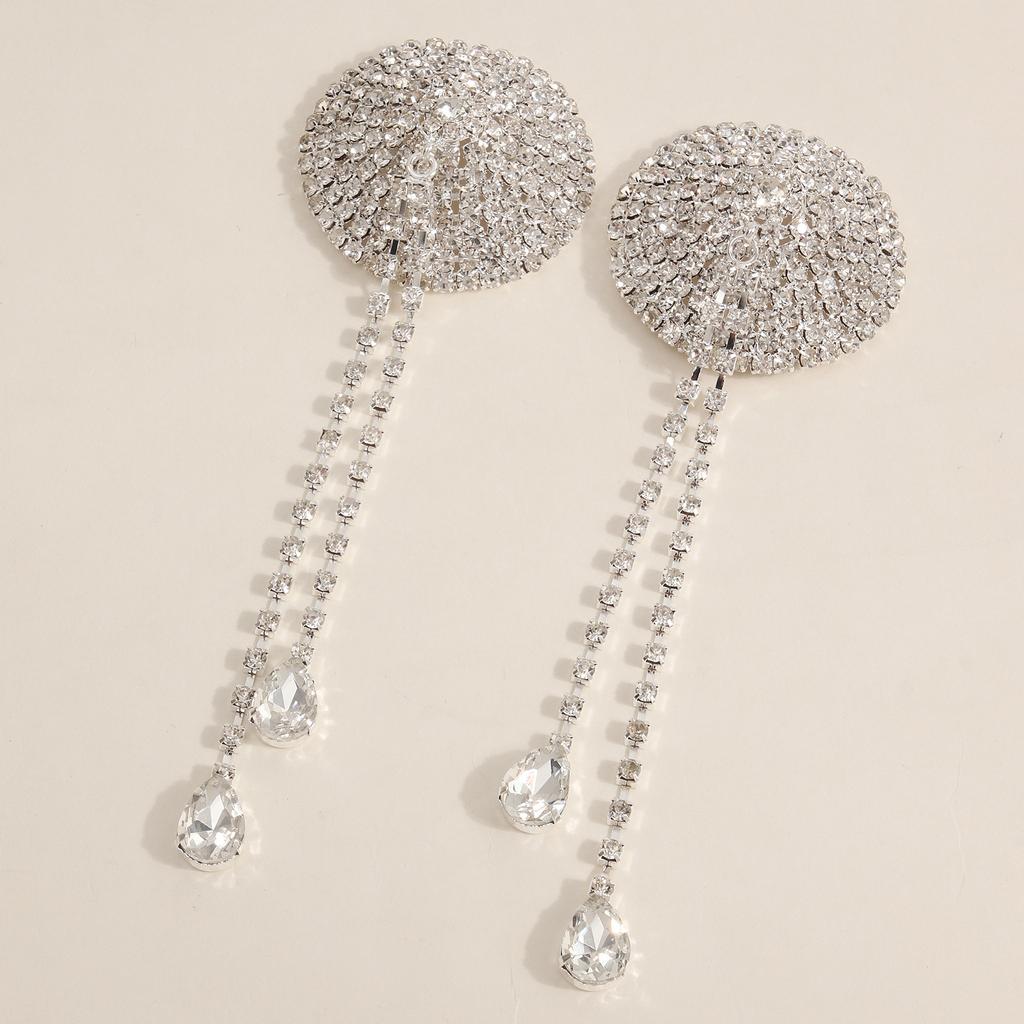 Körperkettenset mit Strasssteinen für Frauen Sexy Nippelabdeckungen Glitzernder Brustschmuck für Clubparty