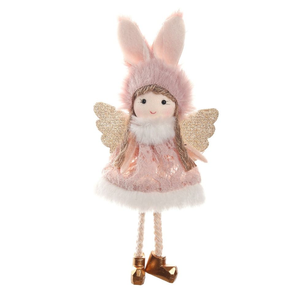 Cartoon Long Ears Angel Girl Ornaments Handmade Xmas Tree Pendant  Party Favors