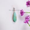 Kingman Turquoise Long Pendant, 925 Sterling Silver Pendant, Teardrop Pendant, Gift for Mom , Arizona Turquoise Jewelry, Birthstone Pendant