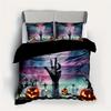 3-Piece Spooky Halloween Duvet Cover Set - Soft, Comfortable, Horror-Themed Bedding for Bedroom, Guest Room - Includes 1 Duvet