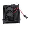 Heavy Duty Passive Cooling Metal Case with Dual Cooling Fan Metal Protective Enclosure Suitable for Raspberry Pi 4 Model B