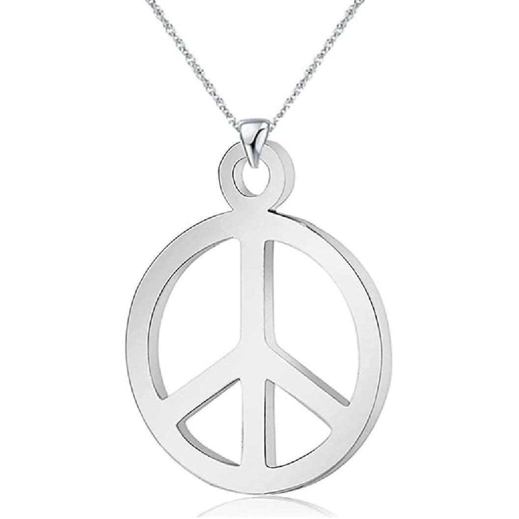 Ожерелье Woo s в Хиппи-стиле со Знаком Мира Металлическое Ожерелье-Подвеска Любовь Мир Хиппи 1960-х 1970-х Аксессуары для Хиппи-вечеринки Украшения для серебряный