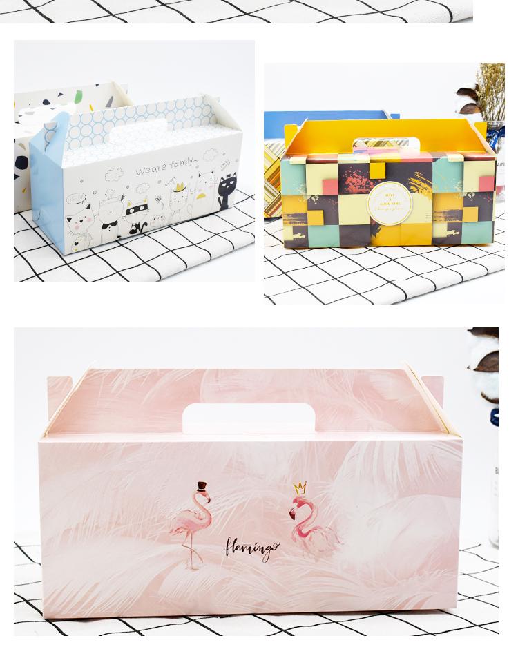 Kraft Paper Cupcake Box with Transparent Window for Mousse, Pudding, Muffins, and Egg Tarts