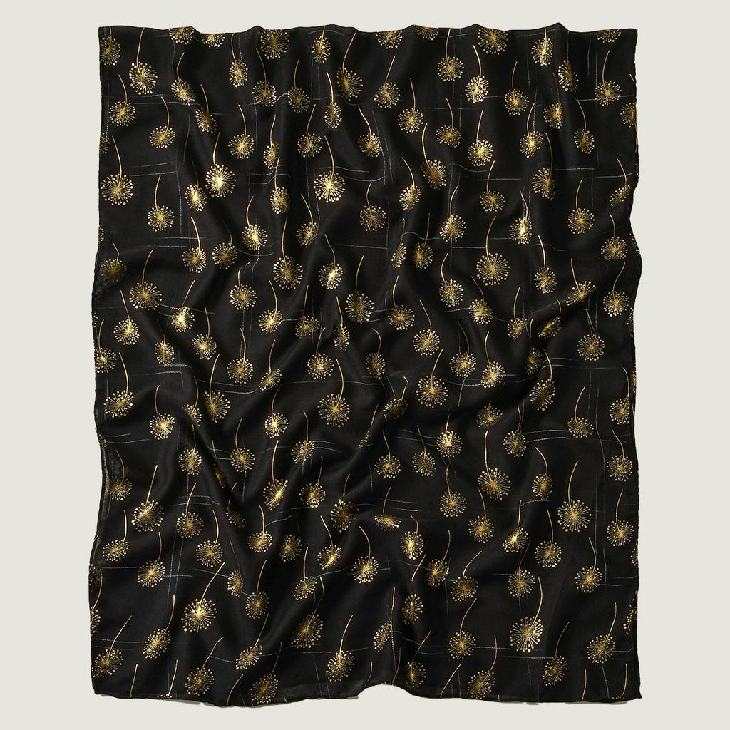 Bronzing Dandelion Cotton Hijab Scarf For Muslim Woman Hijabs Shawl Viscose Soft Headband Ethnic Islam Turban Female Headscarf