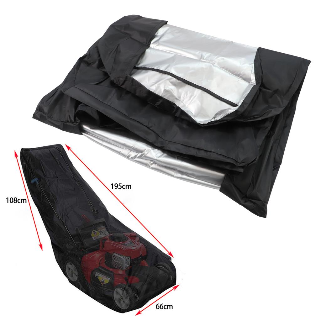Easy To Use Lawn Mower Cover Dustproof Protection 210D Oxford Cloth Comprehensive Coverage Easy Storage Lightweight Design