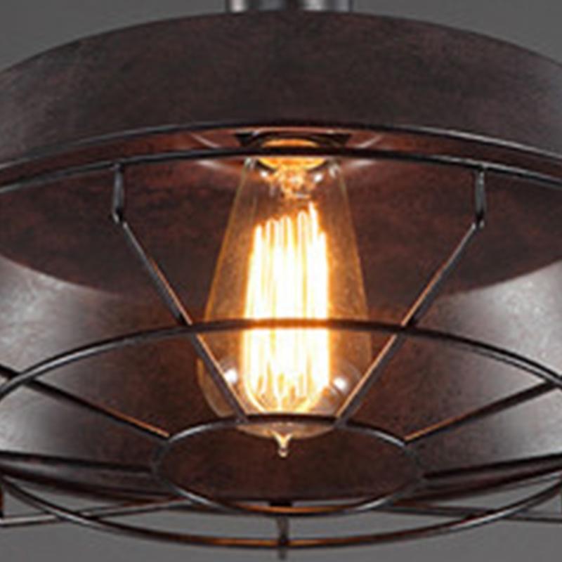 Vintage Metal Pendant Lamp Shade Soft Ambients Lighting Metal Texture Suitable for Kitchen Dining Room Decoration