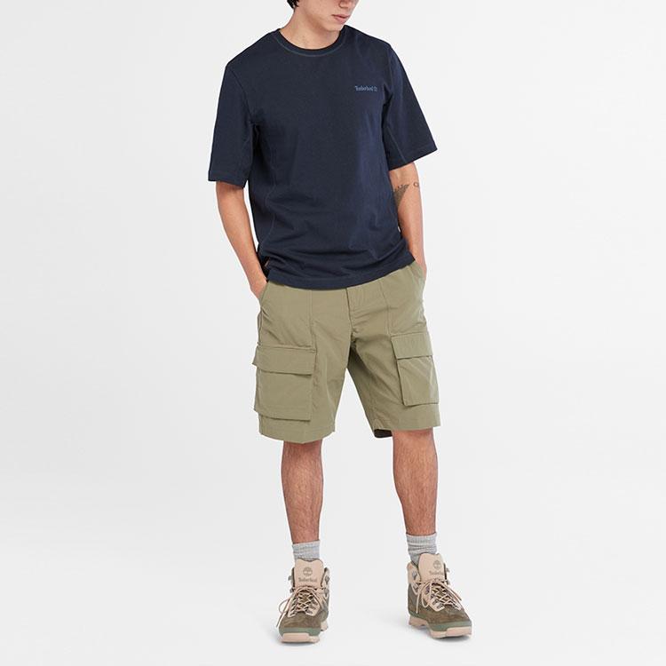 Timberland Solid Color UV Protection Moisture Wicking Breathable Round Neck Sports T-Shirt Men Tops Deep-Sapphire-Blue A68UW-433