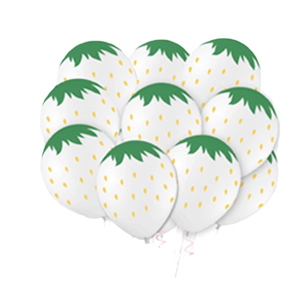 10pcs Strawberry Balloons Fruit Summer Beach Hawaiian Party Watermelon Baloon Kids Girl Birthday Party Ballon Festival Globos