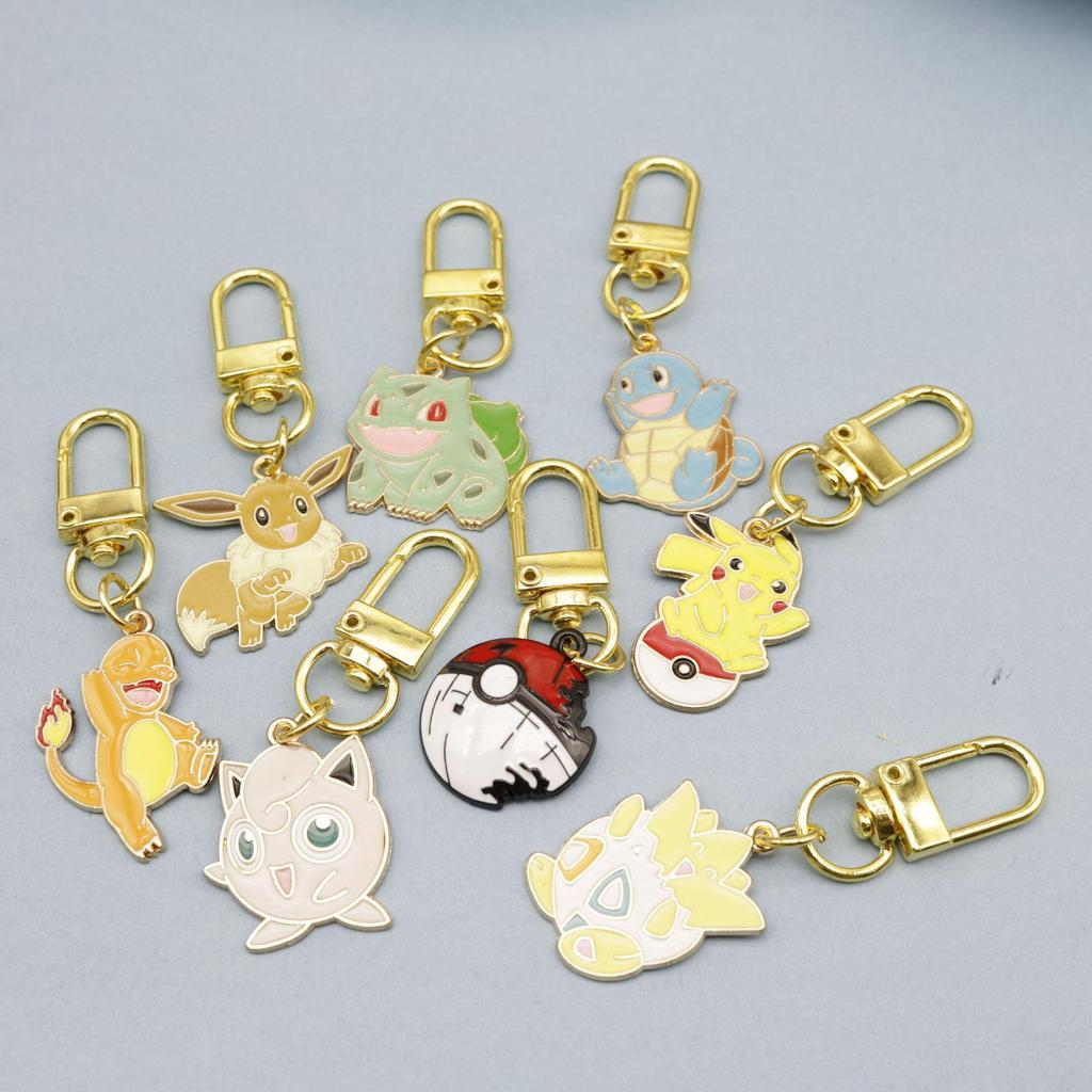Creative Pokemon Pikachu Keychain: Cute Cartoon Bag Pendant & Zipper Pull