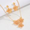 BLINGBAY Women's Jewelry Set Sweet Romantic Fashion Wedding Accessories Earrings Flower Pendant Necklace Set Girls Modern Jewelry Gift