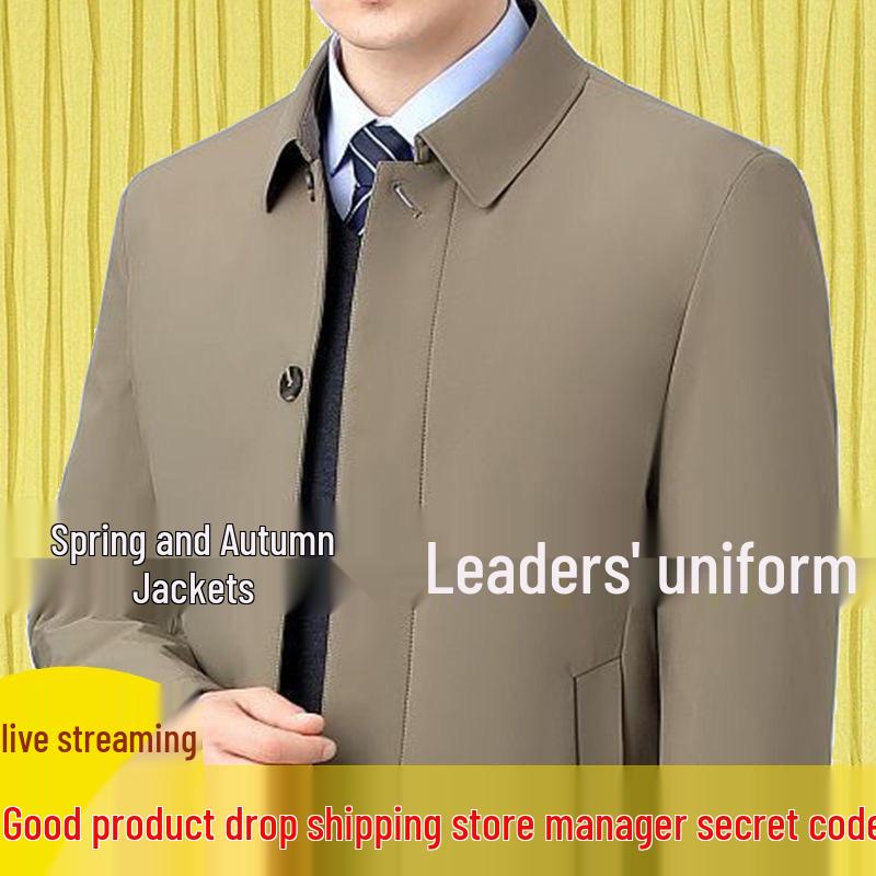 Men's Spring 2025 Middle-Aged & Elderly Dad Jacket