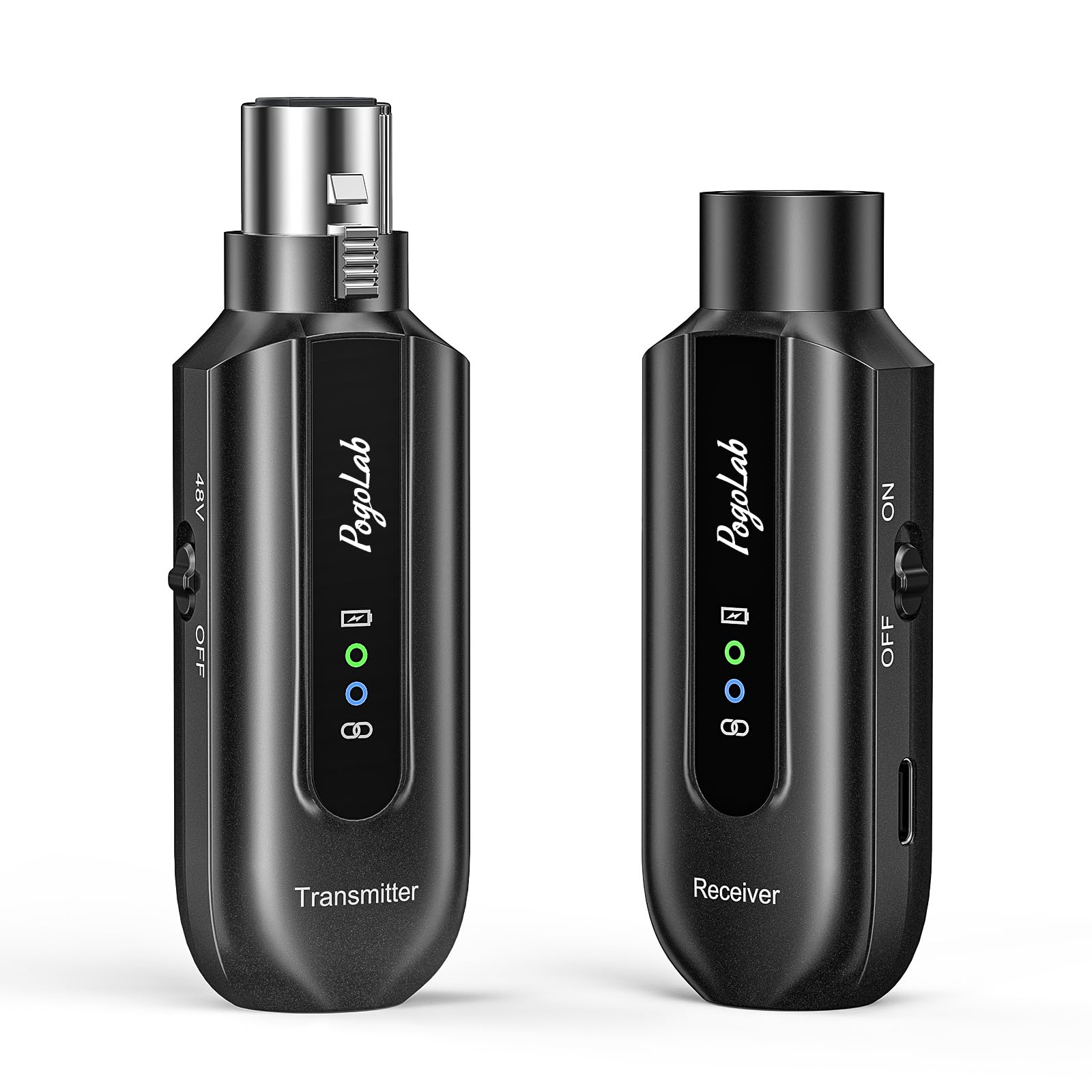 

POGOLAB Wireless Microphone System Transmitter and Digital Wireless Dynamic Wireless Microphone Dynamic Condenser Up to 45m Transmission Rechargeable