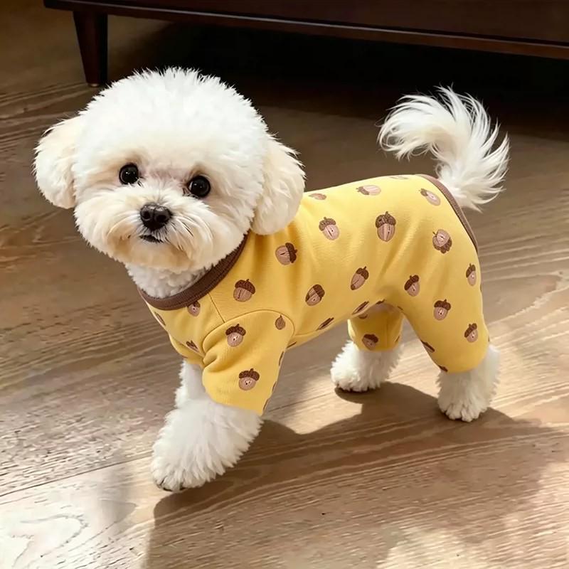 Autumn/Winter Belly-Covering Clothes for Small Dogs: Four-Legged Outfit for Bichon, Schnauzer, and Teddy