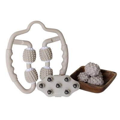 Belmise Fascia Roller 3 Piece Set Superficial Muscle Roller Magnetic Roller Myofascial Release Kinmaku Back Massage Stretch Swelling Yoga Roller