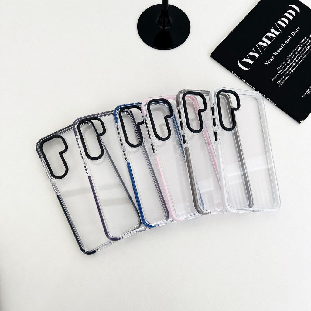 Samsung S26Ultra mobile phone case is suitable for S24plus high-transparency airbag anti-drop A56 with its own lens film protective cover.