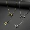 Israel Hexagram Je Magen David Pendant Necklace for Women Men Stainless Steel Star of David Adjustable Chain Jewelry Gift