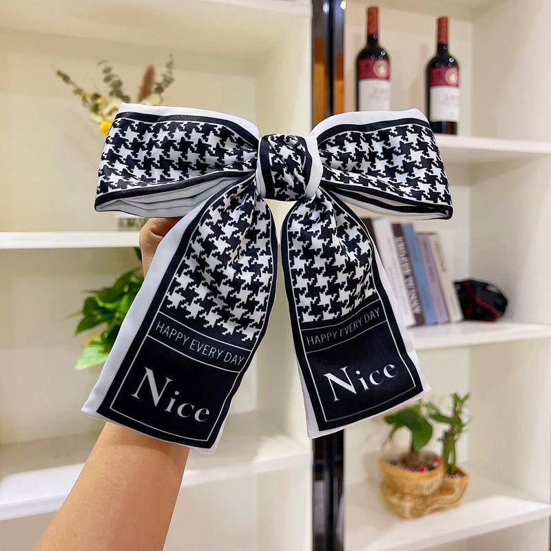 13*10cm Damen Haarspange Schleifen Koreanische Weiße Schwarze Haarspange Schleifen für Dame Mädchen Pferdeschwanz Haarstyling Zubehör