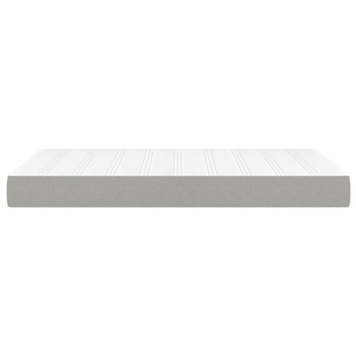 347754 vidaXL Matelas de lit à ressorts ensachés Gris clair 120x200 cm epaisseur 20 cm