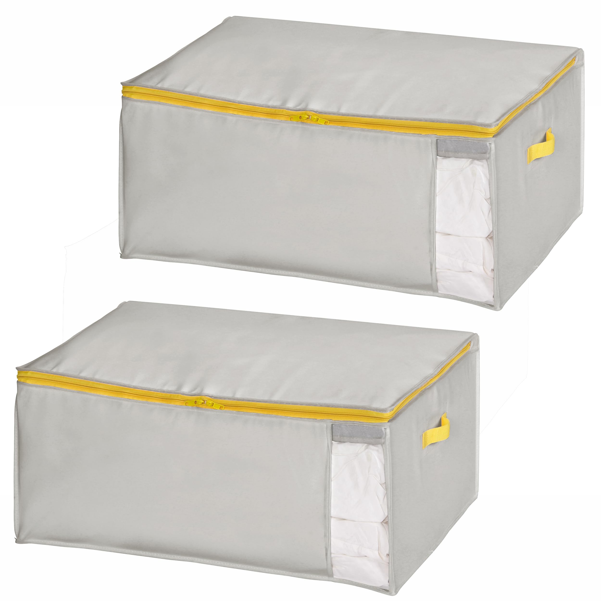 

Towa Sangyo Futon Storage, Gray, Medium, Compact and Easy Storage, Alpha Down Comforter, Set of 2