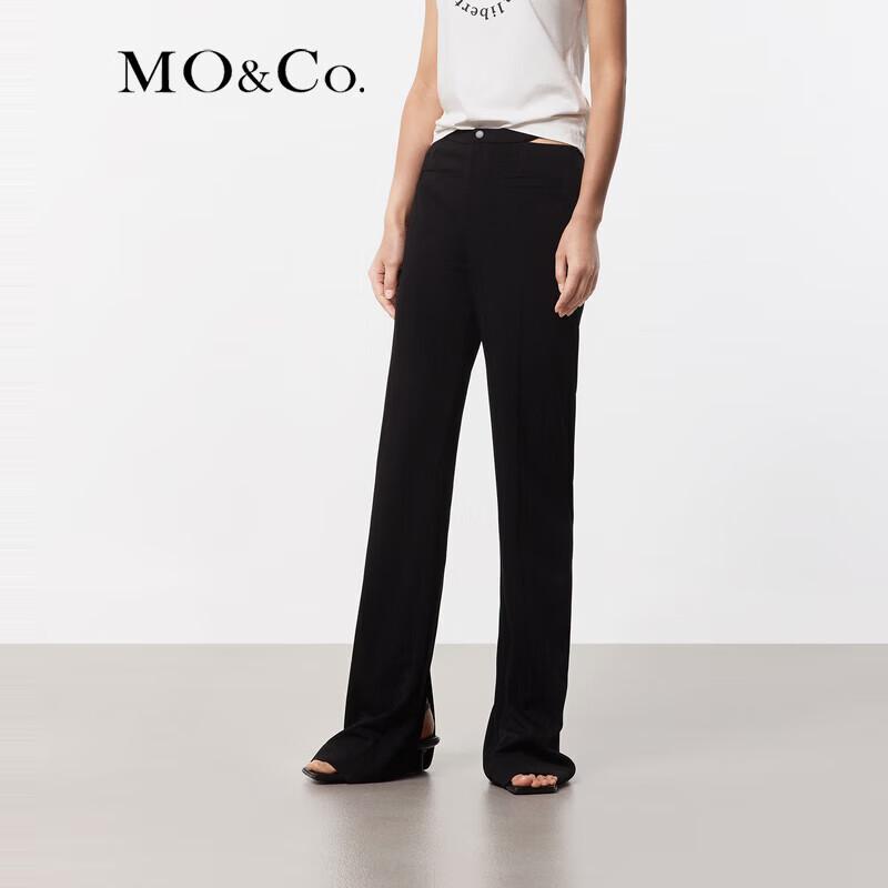 MO&Co. Women's Summer Triacetate Flared Slit Pants