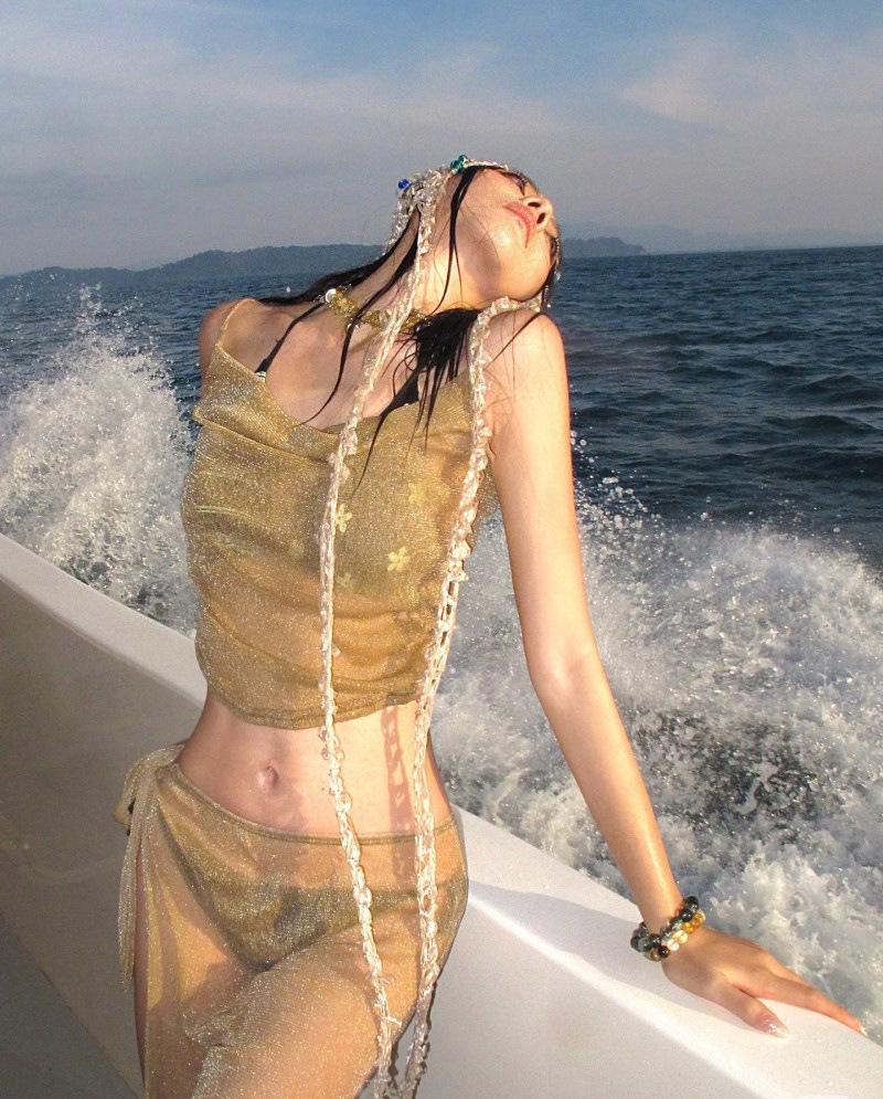 

Сексуальный женский купальник-бикини из четырех частей с тремя точками, Таиланд M