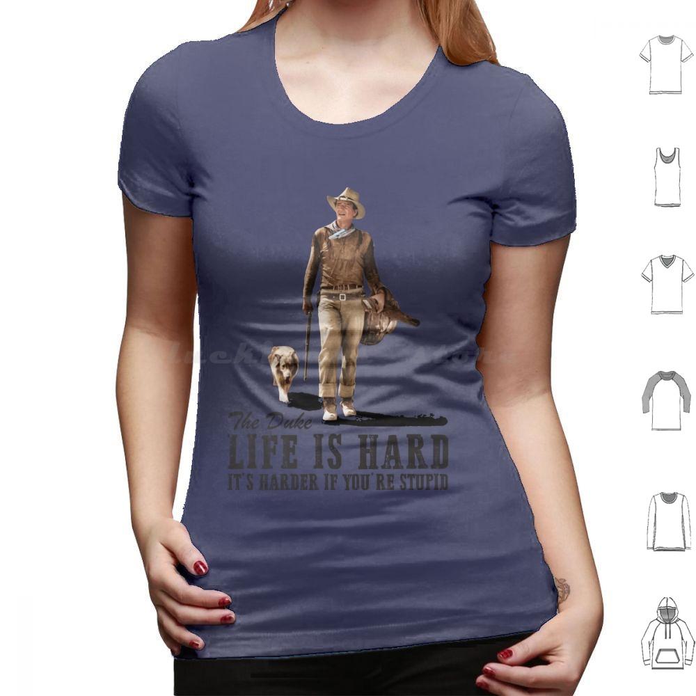 ZheXiong TEE Life Is Hard T-shirt Grote Maat 100% Katoen John Wayne Clint Eastwood Cowboy Grit Bravo Cogburn The The Quiet Man True Grit 4XL