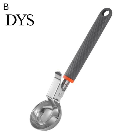 Hard Ice Cream Cutter Scoop with Trigger Stainless Steel Scooper Non-Stick Easy To Clean Handle Versatile Kitchen Tool for Home Dessert Shops