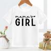 Mamas Boy Letter Kids Tshirt  Euroamerican Fashion Letterprinted Childrens Tshirt for Boys Girls Summer Polyester Fabric