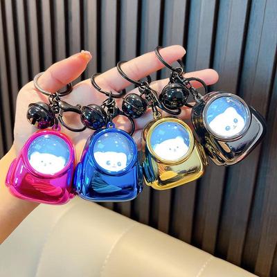 Porte-clés lumineux d'astronaute avec lumière - Pendentif de sac à dos ciel étoilé