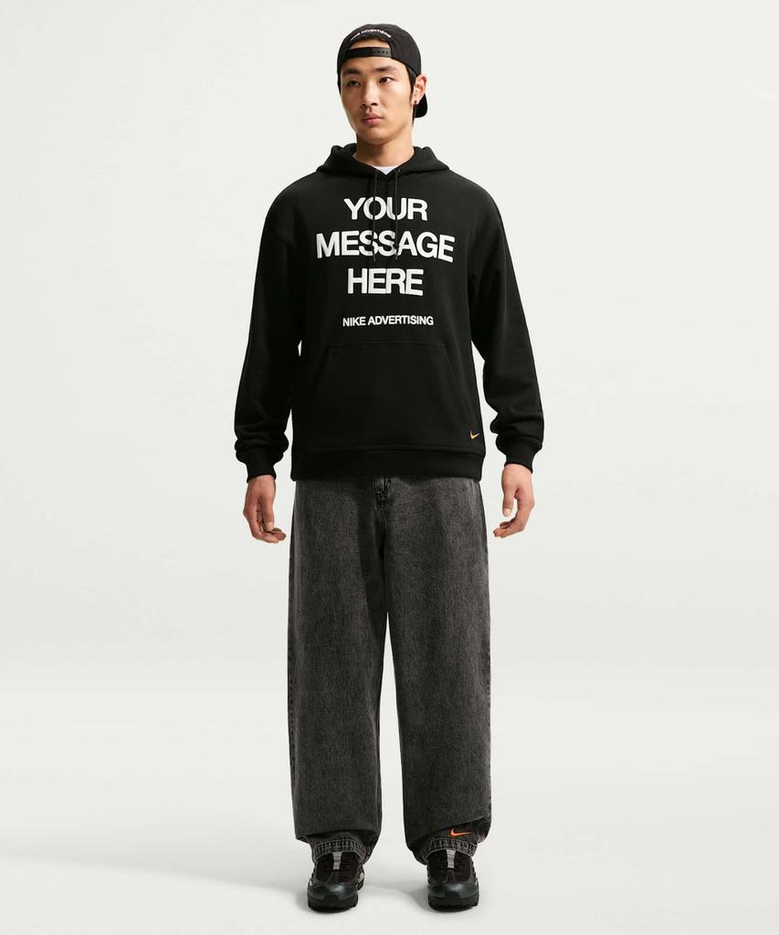 NIKE Your Message Here Black Jeans M - Black:Safety Orange / Ir8190-010