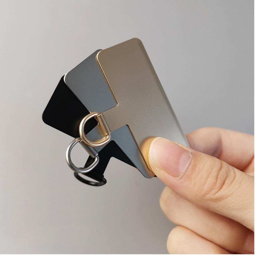 2 Pcs Universal Phone Lanyard Patch Metal Safety Slim Phone Strap Accessories