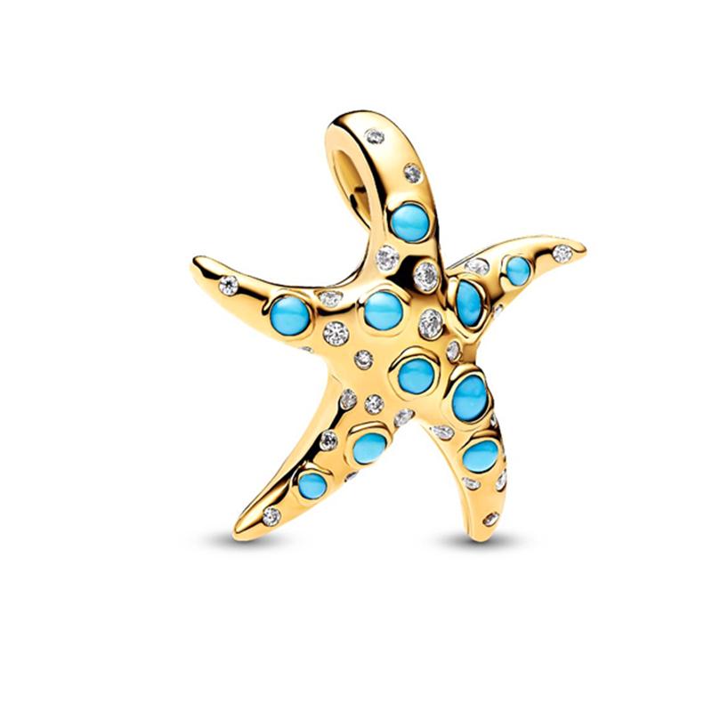 Sparking Gold Animal Heart Clip Charm Beads Dangle Fit Original Snake Bracelet Necklace Beads For Diy Jewelry Women Gift