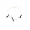 Mesh Bow Pearl Necklace Women's Ins Wind Niche Design Clavicle Chain Neck Chain