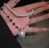 2026 Trendy Vintage Pearl Heart Pendant Stacked Necklace For Women Charm Personalized Neck Jewelry Accessories