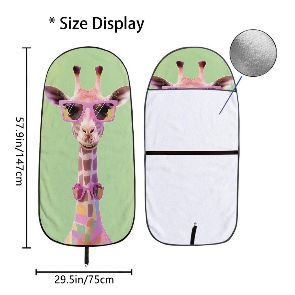 Universal Car Seat Towel Cover: Front Seat Protector for Gym, Workout, All Seasons