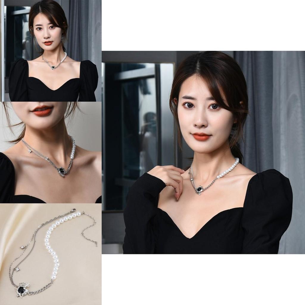 Modern Steel Titanium Letter Pendant Necklace For Women With Trendy Double Layer Design Heart Shape Ideal For Casual And Formal