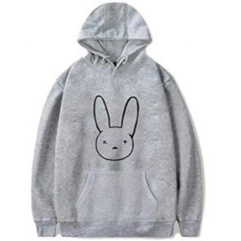 Unisex Hooded Sweatshirt Bad Bunny Inspired Casual Fall Pullover With Letter Print