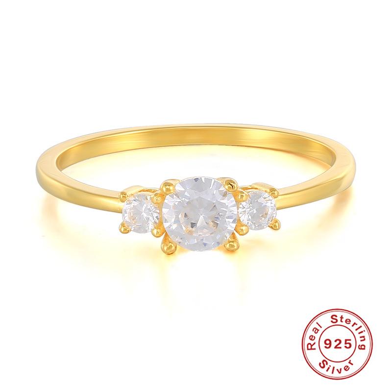 Luxury Textured Ring Banquet Dinner Super Flash Ring Ring Ring Engagement Wedding Diamond Ring Index Finger Size Ring No. 8