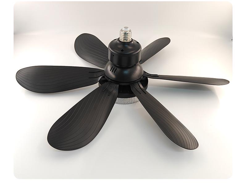 Luz LED con Ventilador - Rosca E27, Fácil Instalación, Control Remoto Silencioso, Tricolor, Diseño de Seis Palas para Dormitorio Infantil.
