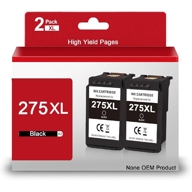 PG-275 Black Ink Cartridge Combo Pack Replacement for Canon 275 275 XL PG-275 275XL High Yield Black Ink for PIXMA TS3520 TS3522 TS3500 TR4700 TR4720